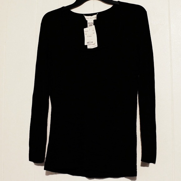 🆕Doncaster Black Pullover Crinkle Knit Top - Picture 2 of 4